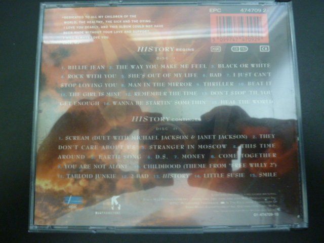 CD: Michael Jackson - History, Past, Present & Future (2 CD's) – Usato da Au ZH venduto da sikoku 3