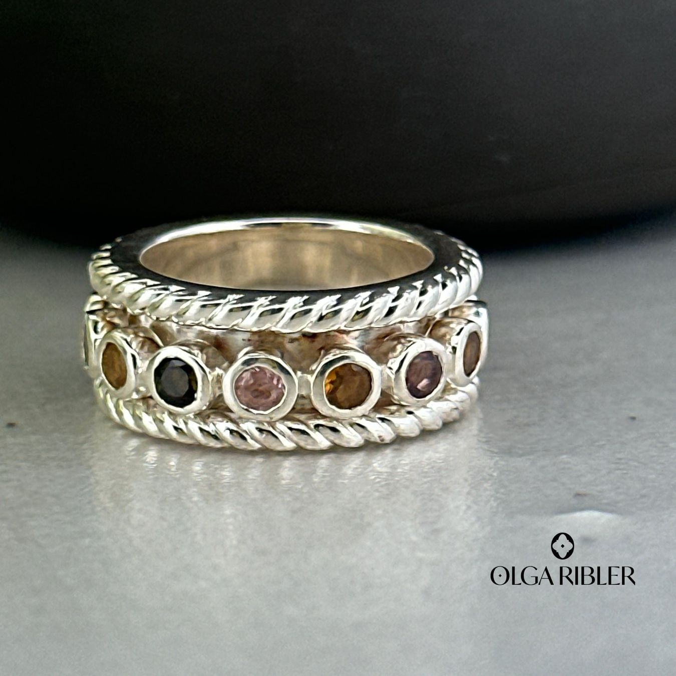 Olga Ribler Anelli: Moving Ring mit Multiturmalinen Grösse 52 – Nuovo (secondo la descrizione) da Luzern venduto da Schmuckoutlet 4