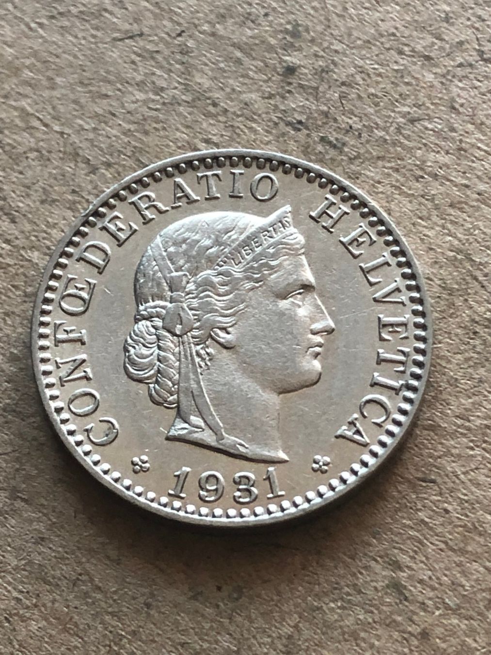 Tutti le monete: 20 Rp. 1931 vorz. + – Usato da Schötz venduto da Odpa
