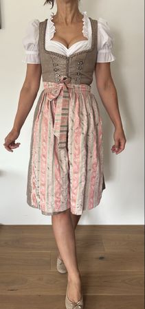EDELES WIESN DIRNDL SET TRACHT ANGERMAIER MUENCHEN GR 34