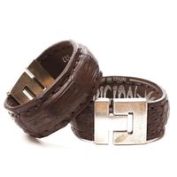 Armband / Alligator / Leder / braun / 20 cm x 3 cm / echt