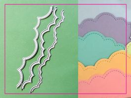 3x verschiedene Bögen / Wellen / Berge usw  - Stanzschablone