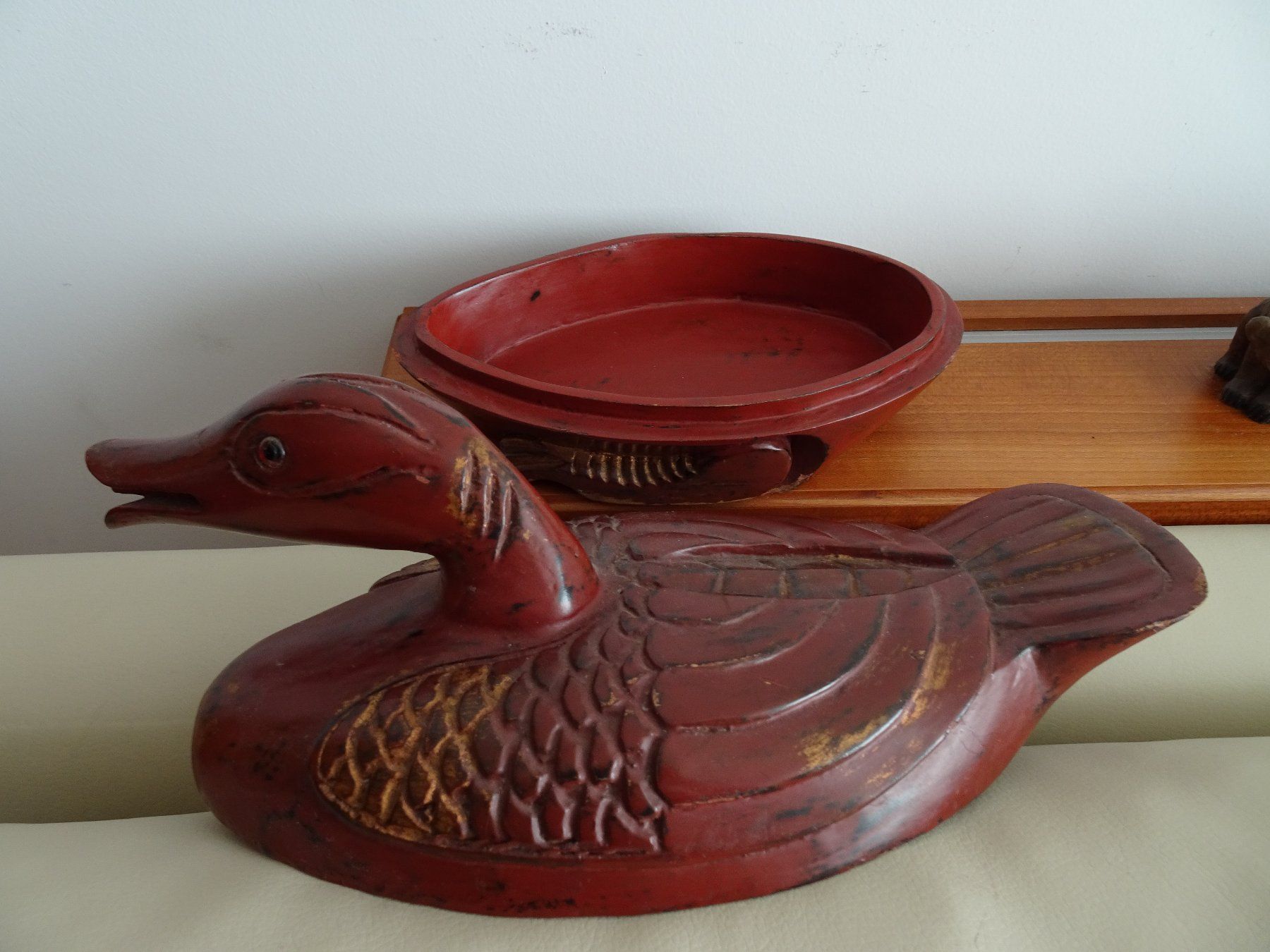 Statuette: alte Holz - Ente  - 2-teilig – Usato da Vitznau venduto da Mina60 2