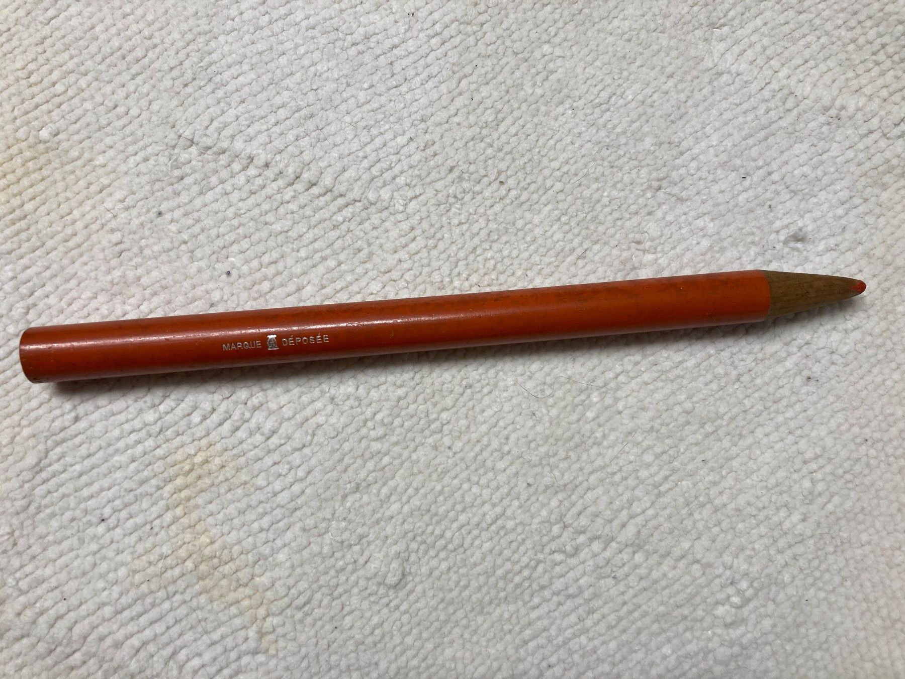 Stifte & Marker: Antiker oranger Markierstift Crayon Gommeux – Gebraucht aus Schenkon von Angelikahu 4