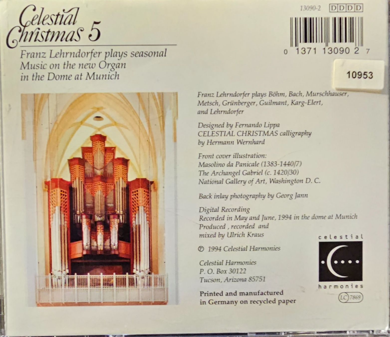 CDs: Franz Lehrndorfer – Celestial Christmas 5 – Gebraucht aus Wahlen b. Laufen von Cg10 1