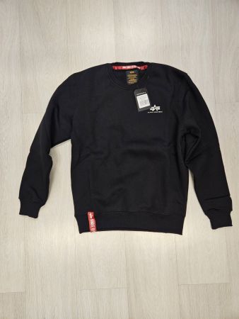 Alpha Industries Basic Small Logo Sweatshirt – Black S Neu