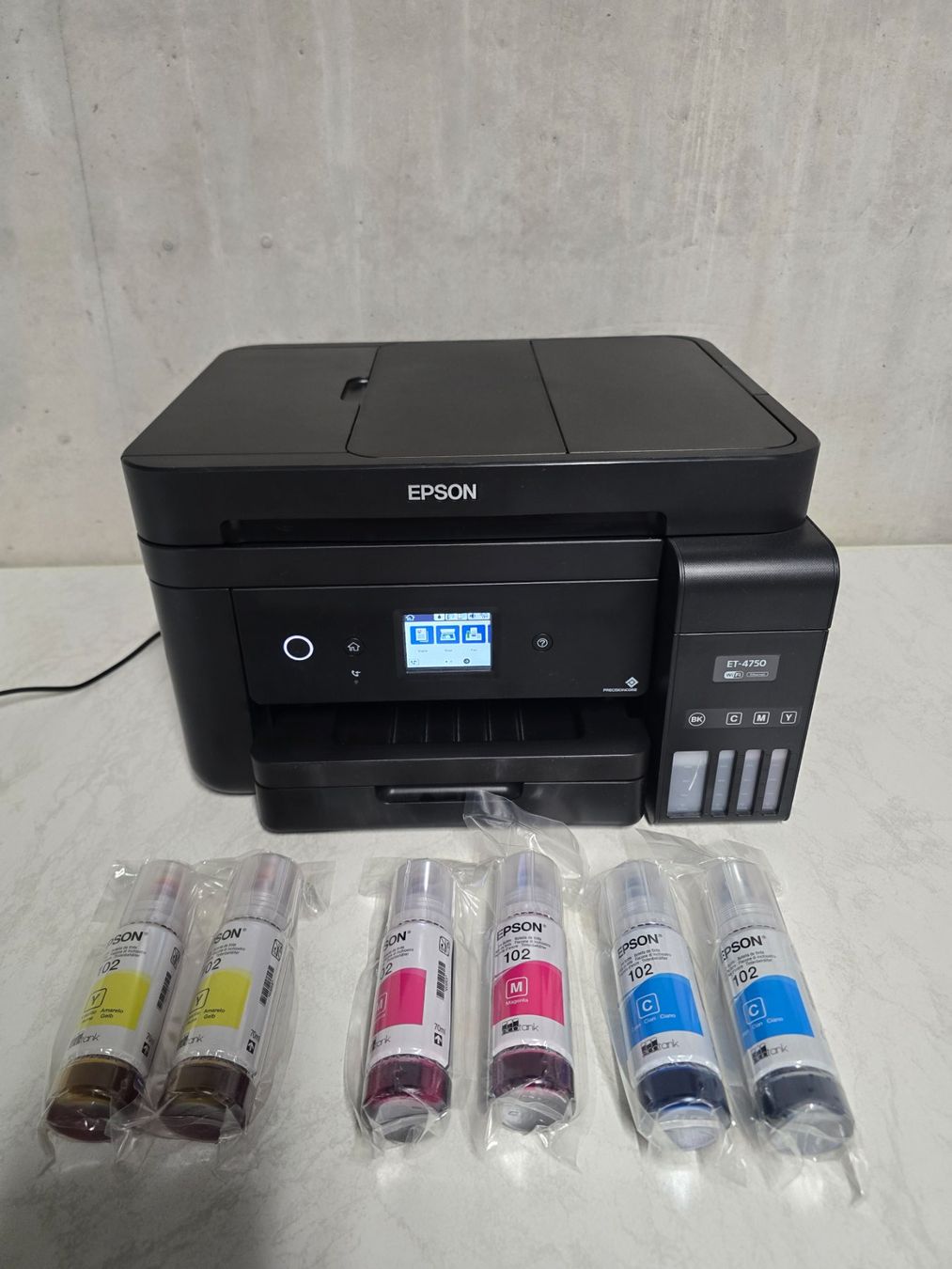 Epson Stampanti: Epson EcoTank ET-4750 mit 6x Epson-Tinte 102 – Usato da Liestal venduto da Technikmeister