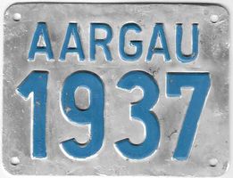 Velonummer Aargau 1937 AG 37