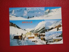 Arolla Wallis mehrbildrig mit Skigebiet