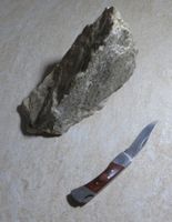 Einzelanfertigung Handtaschen-Messer, INOX mit Sicherung