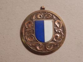 Medaille Schweiz Wappen Fahne  ca. 1975 Kanton Luzern LU