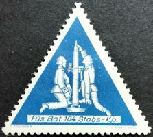 Soldatenmarken 2.WK, Stabskp Füs Bat 104, weiss, Wi Inf 513