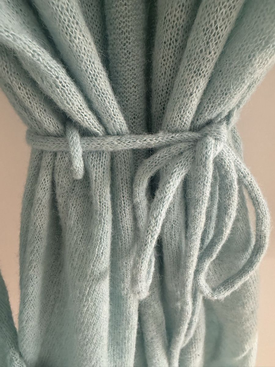 Mäntel: Strickmantel hellblau Grösse XL mit Bindegürtel neuwertig – Gebraucht aus Bonstetten von Global83 2