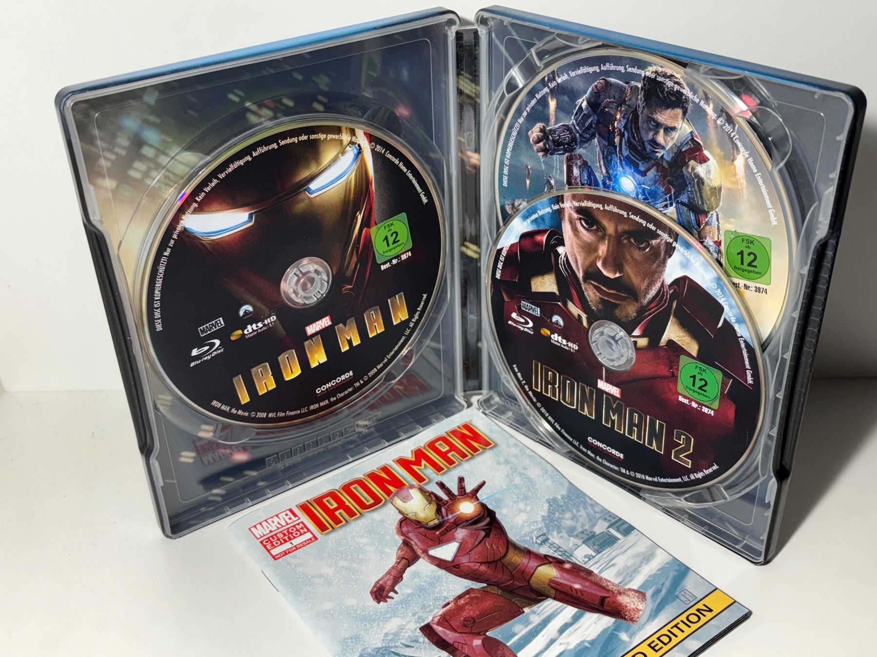 Tutti i DVDs: Iron Man 1-3 Blu Ray Steelbook – Usato da Wilderswil venduto da Sstriker 2