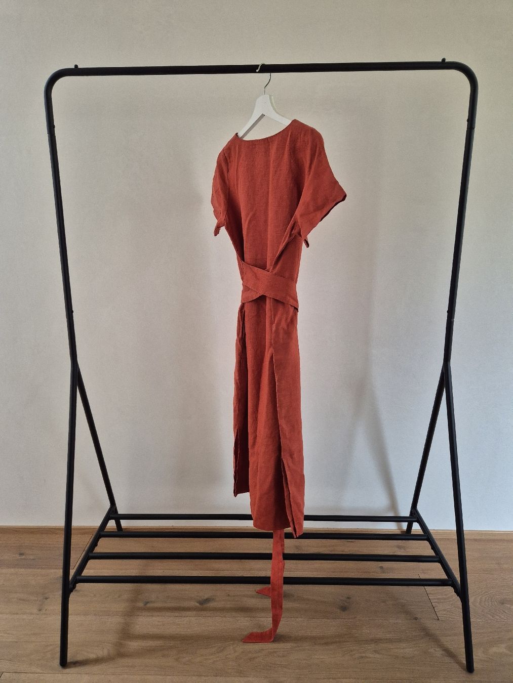 Kleider: Oranges Leinenkleid mit Bindegurt – Neu (gemäss Beschreibung) aus Balzers von BeScha88 6