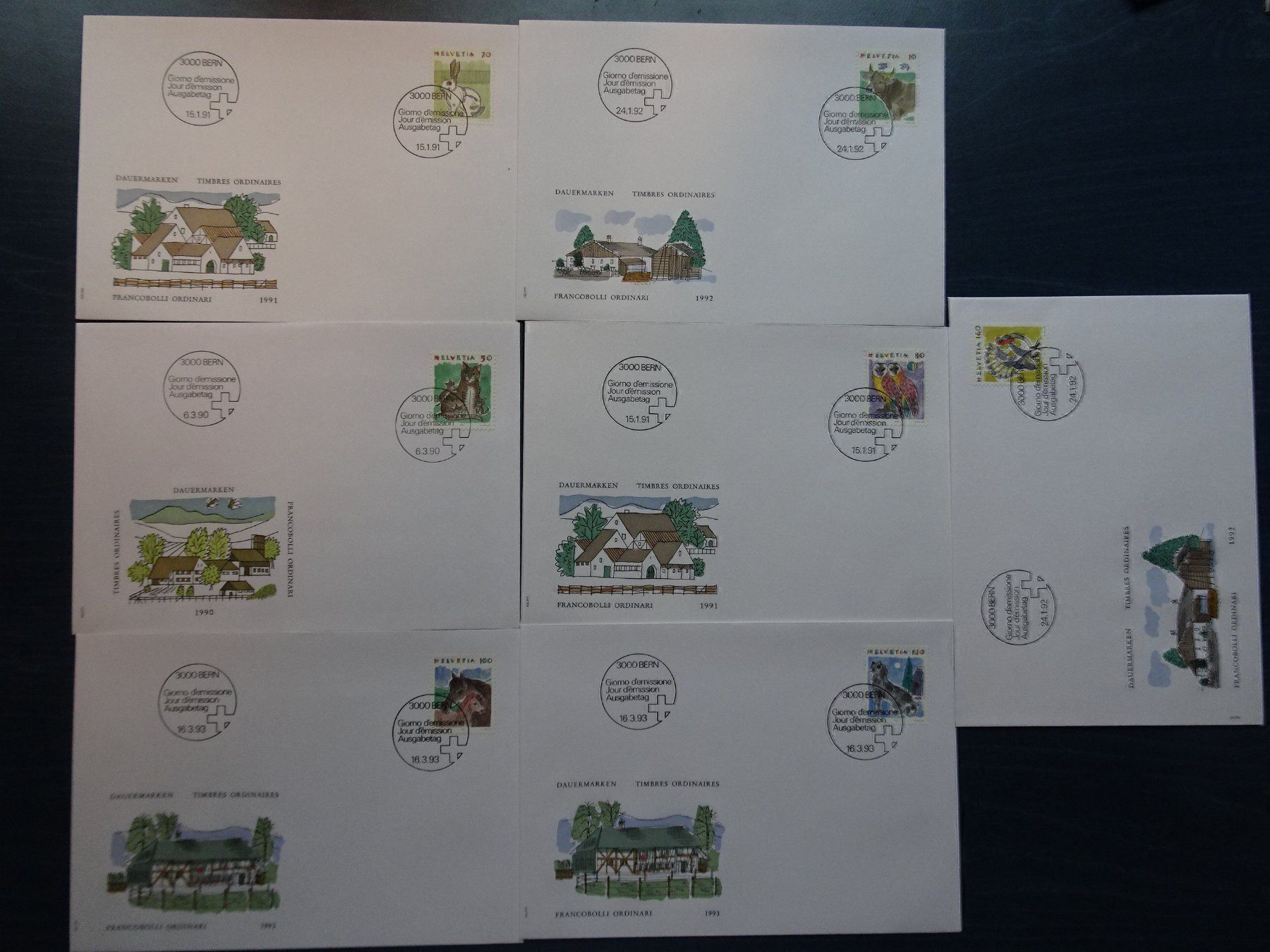 Tutti i francobolli: FDC 1991/92 – Nuovo (secondo la descrizione) da Aadorf venduto da Chnorli-Furz