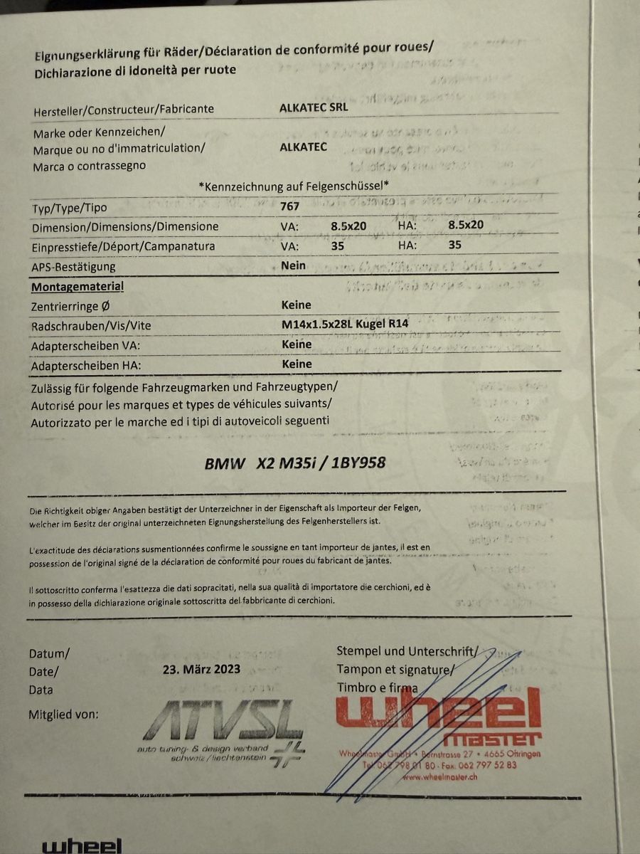 Cerchioni: Bmw Felgen 20 – Usato da Worb venduto da sel_z8bg 5