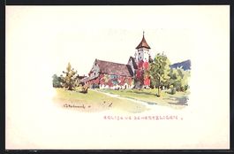 Künstler-AK Scherzligen, L'Èglise