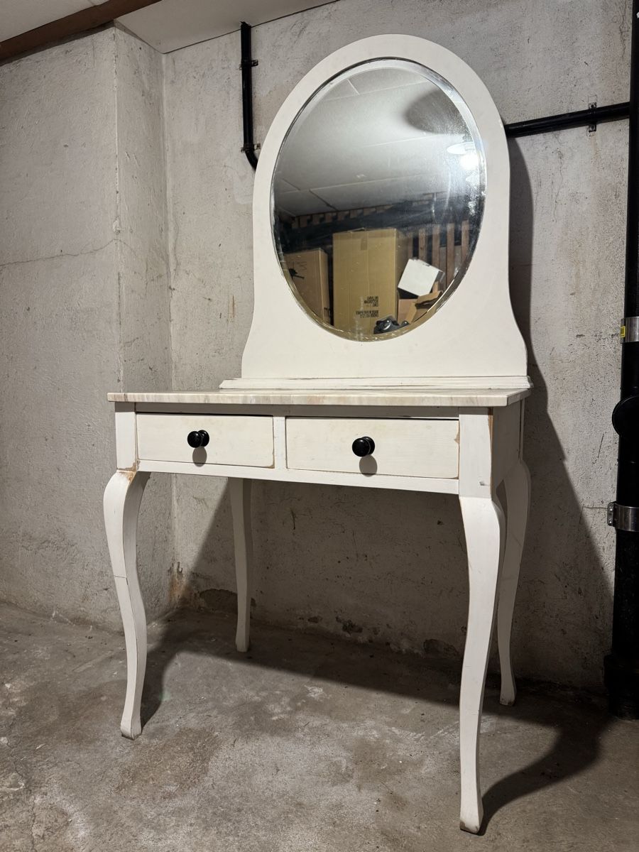 Tavoli da trucco: Schminktisch mit Spiegel, weiss, Shabby Chic – Usato da Uerikon venduto da paloma61 2