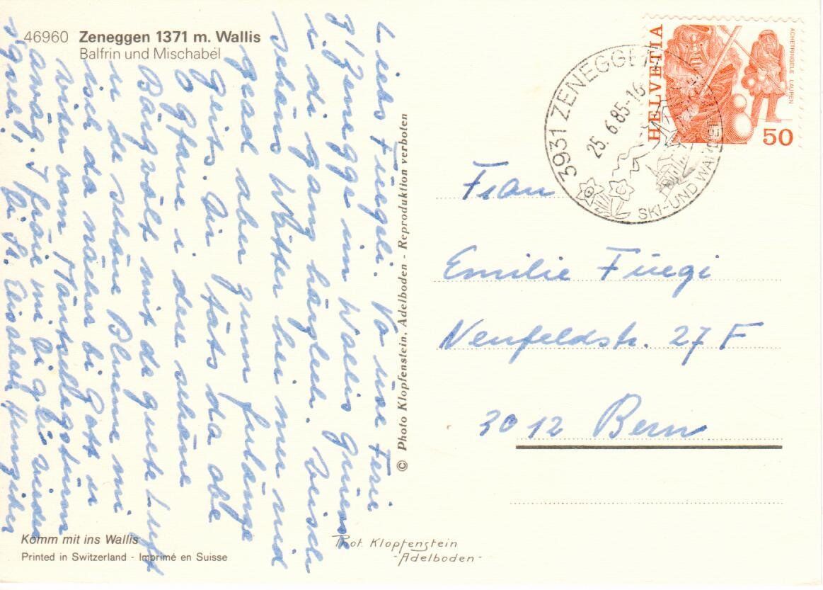 Cartes postales: Zeneggen – D'occasion à Wolhusen par Curver9 1