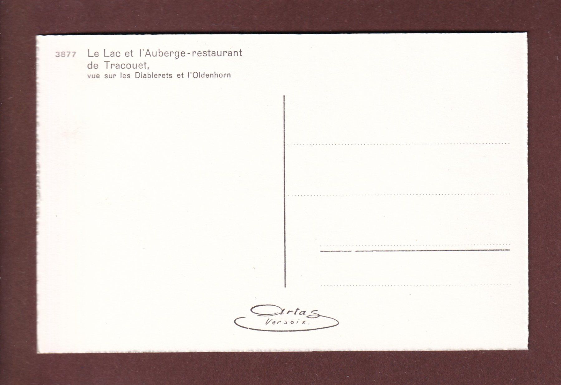 Cartoline postali: LAC DE TRACOUET et la Cabane – Usato da Pully venduto da nicecards 1