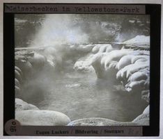 Glasdia USA Yellowstone-Park Geysirbecken , 1910-1930