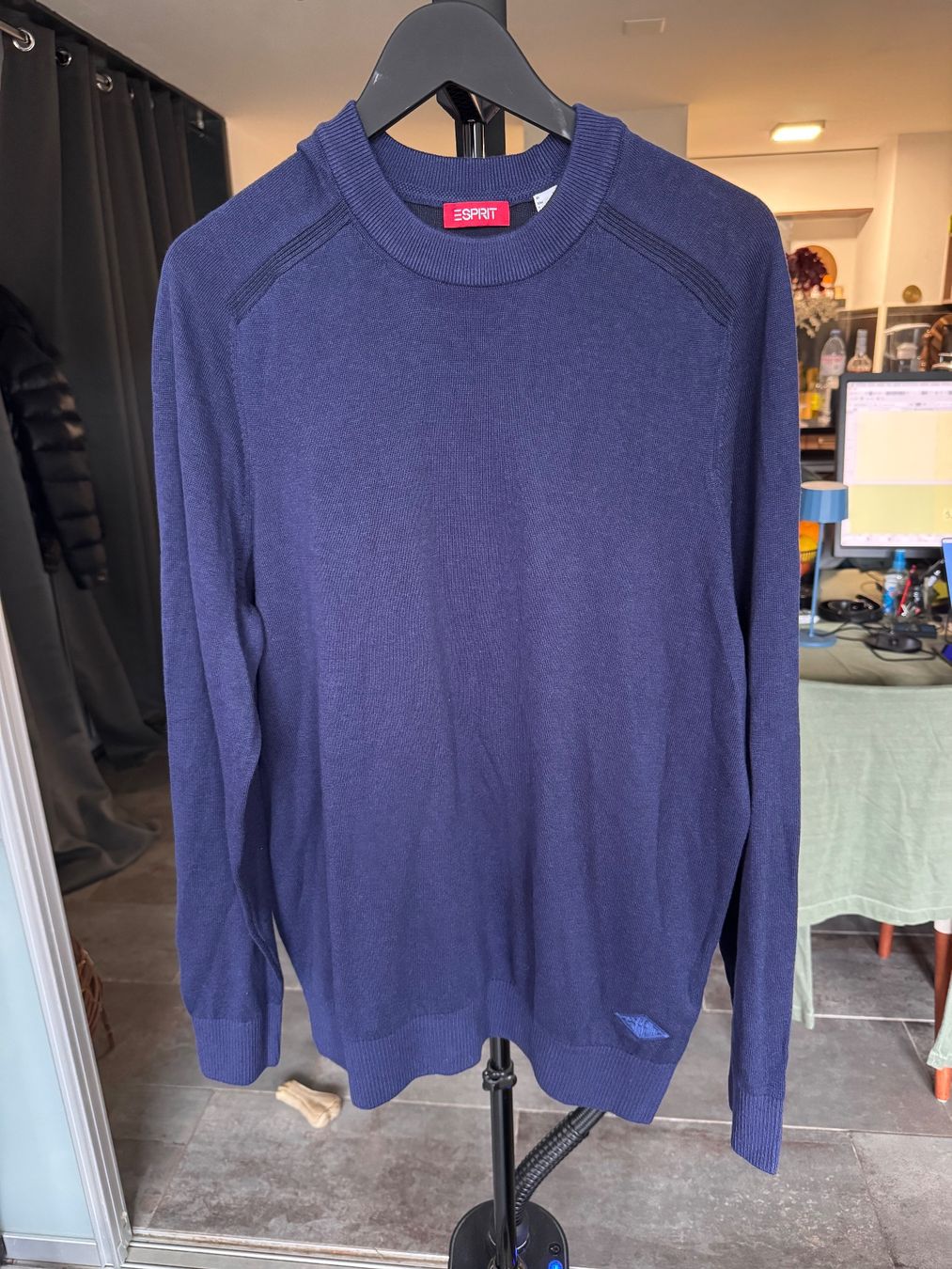 Esprit Maglioni & Felpe: Pull Esprit bleu marine homme – Nuovo e nell'imballaggio originale da Vuisternens-Romont venduto da gol_xp6p 1