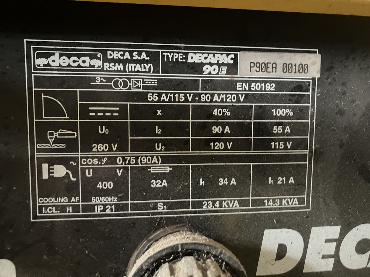 Tous les outils: Plasmaschneider Decapac 90E – D'occasion à Bigenthal par xfighter27 4
