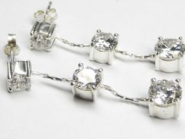 Ohrringe Ohrhänger Stecker Silber 925 Zirkonia