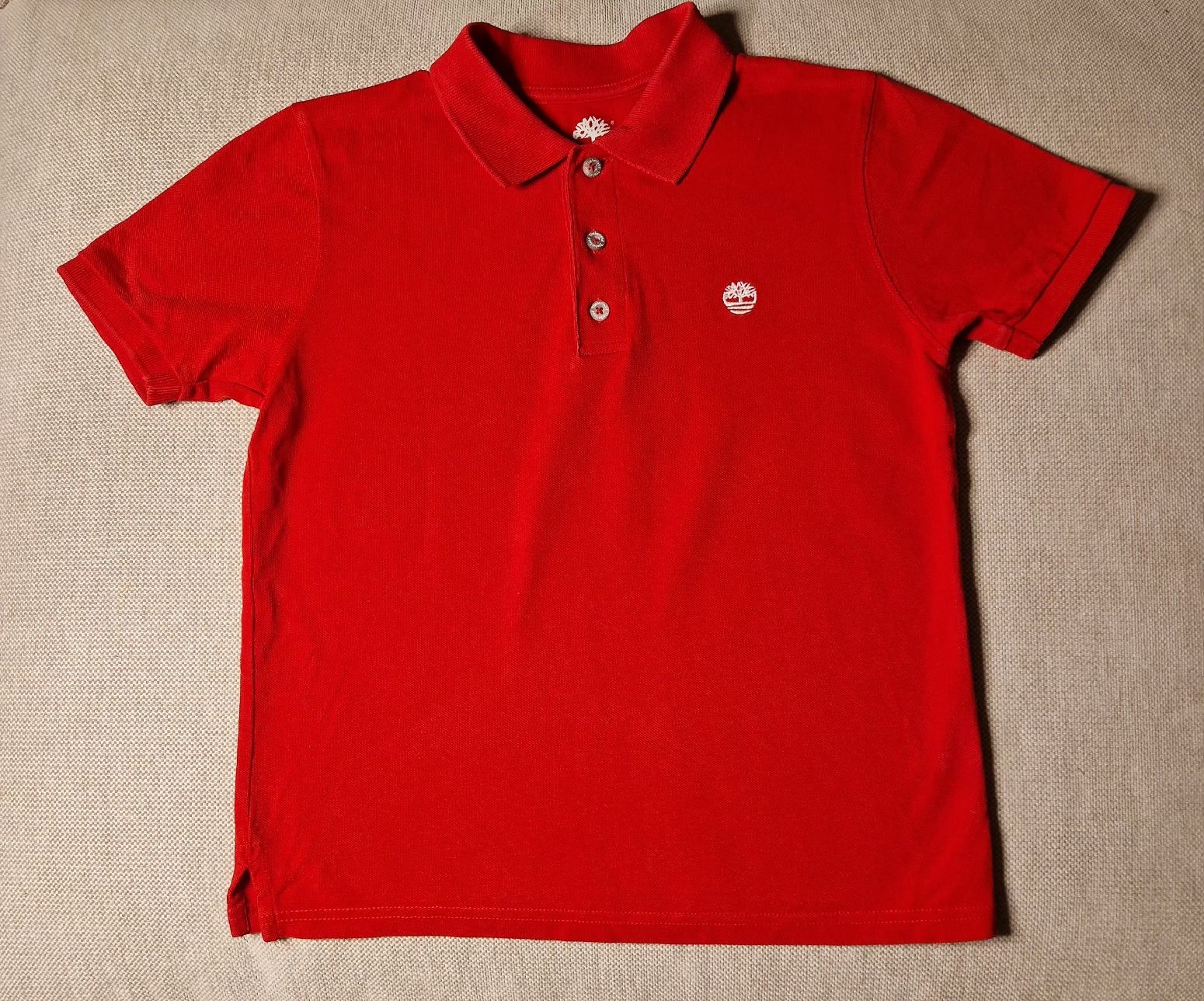 Hemden, T-Shirts & Polos: Rotes Timberland Poloshirt, Gr.150 – Gebraucht aus Appenzell von Top_Top 1
