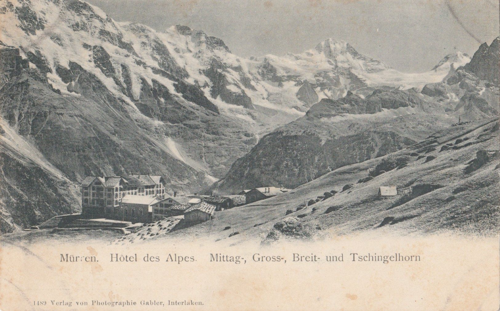 Ansichtskarten: Mürren - (1900) – Gebraucht aus Fällanden von Blausegelfliege