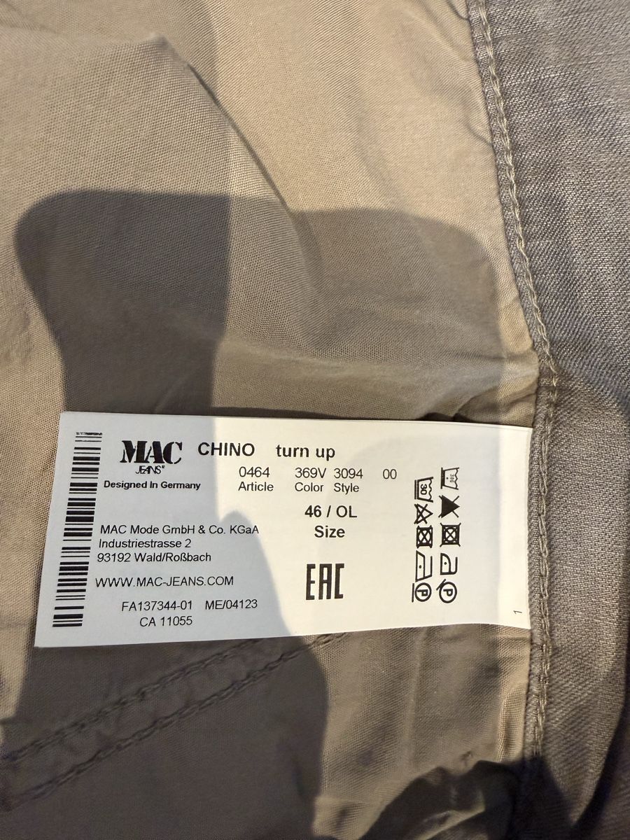 Pantaloni: MAC CHINO Hose Grösse 46 OL gemustert neuwertig – Usato da Oberglatt ZH venduto da kaishu 2