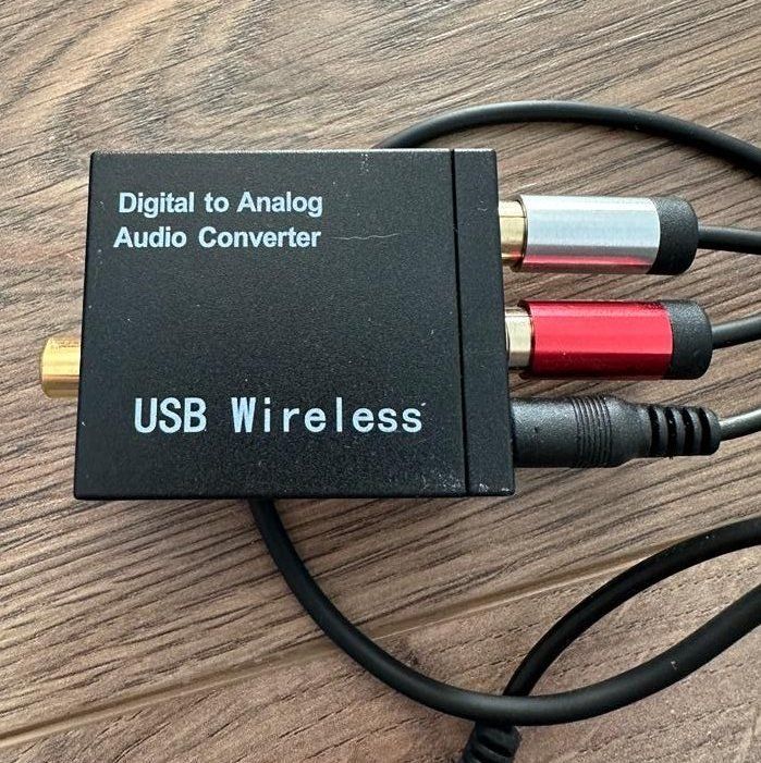 Convertidor De Audio Digital A Analógico - Óptico/Coaxial A RCA 3.5 Mm, Soporta 32-96 KHz, Incluye Cable Y Fuente