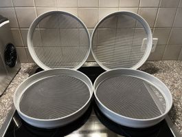 Dörrex Dörrgerät Metallgitter, Set 4 Stück grau