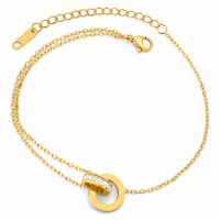 bracciale,Armreif Zirkonen, Edelstahl vergoldet, Top! 88253