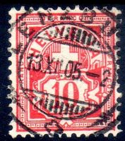 1905 VOLLSTEMPEL LENZBURG ZIFFERMUSTER 10 RP - DA105