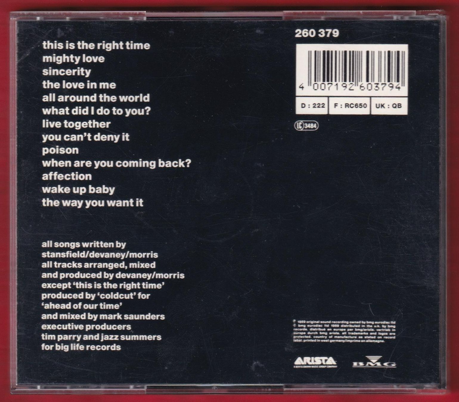 CD: Lisa Stansfield - Affection (CD) – Usato da Zürich venduto da Pfluftl2000 1