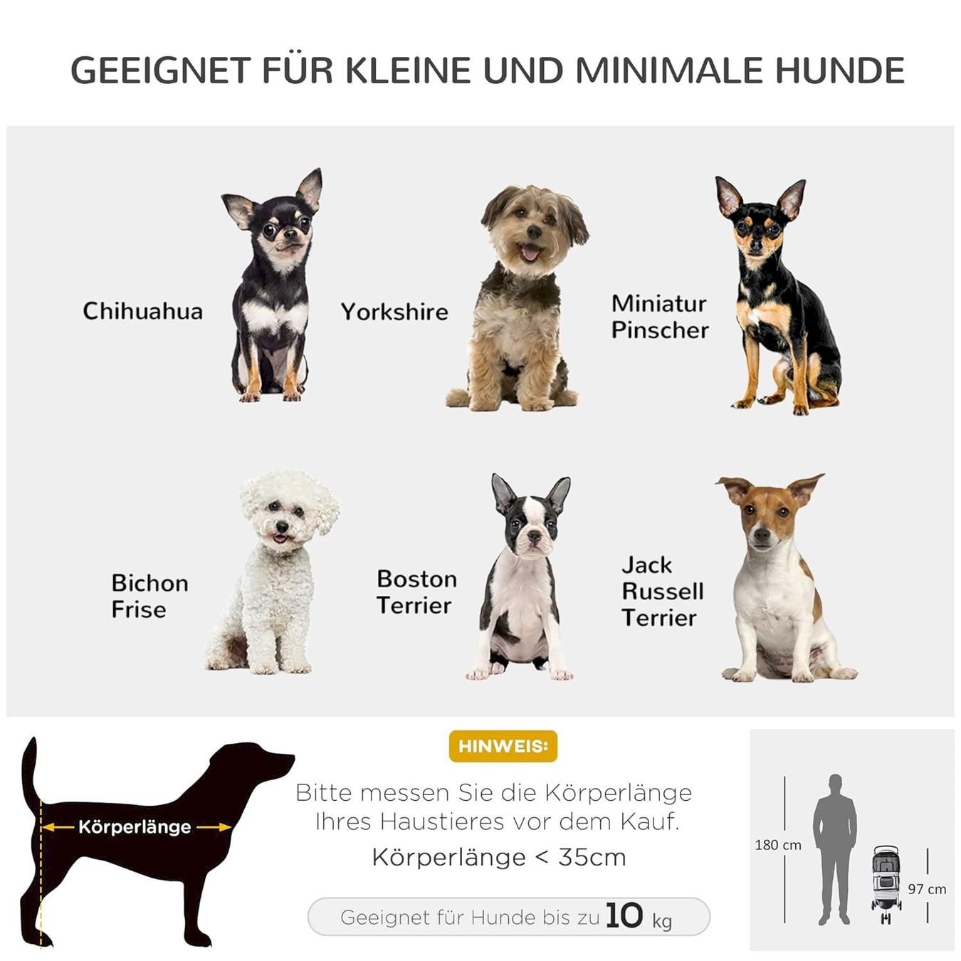 Gabbie, trasporto & Sicurezza: PawHut Hundewagen grau – Nuovo e nell'imballaggio originale da Bottighofen venduto da zaap 7