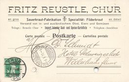 Chur GR Fritz Reustle Werbepostkarte