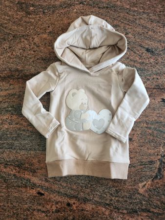 Süsser Baby Hoodie mit Bär Applikation, Grösse 80