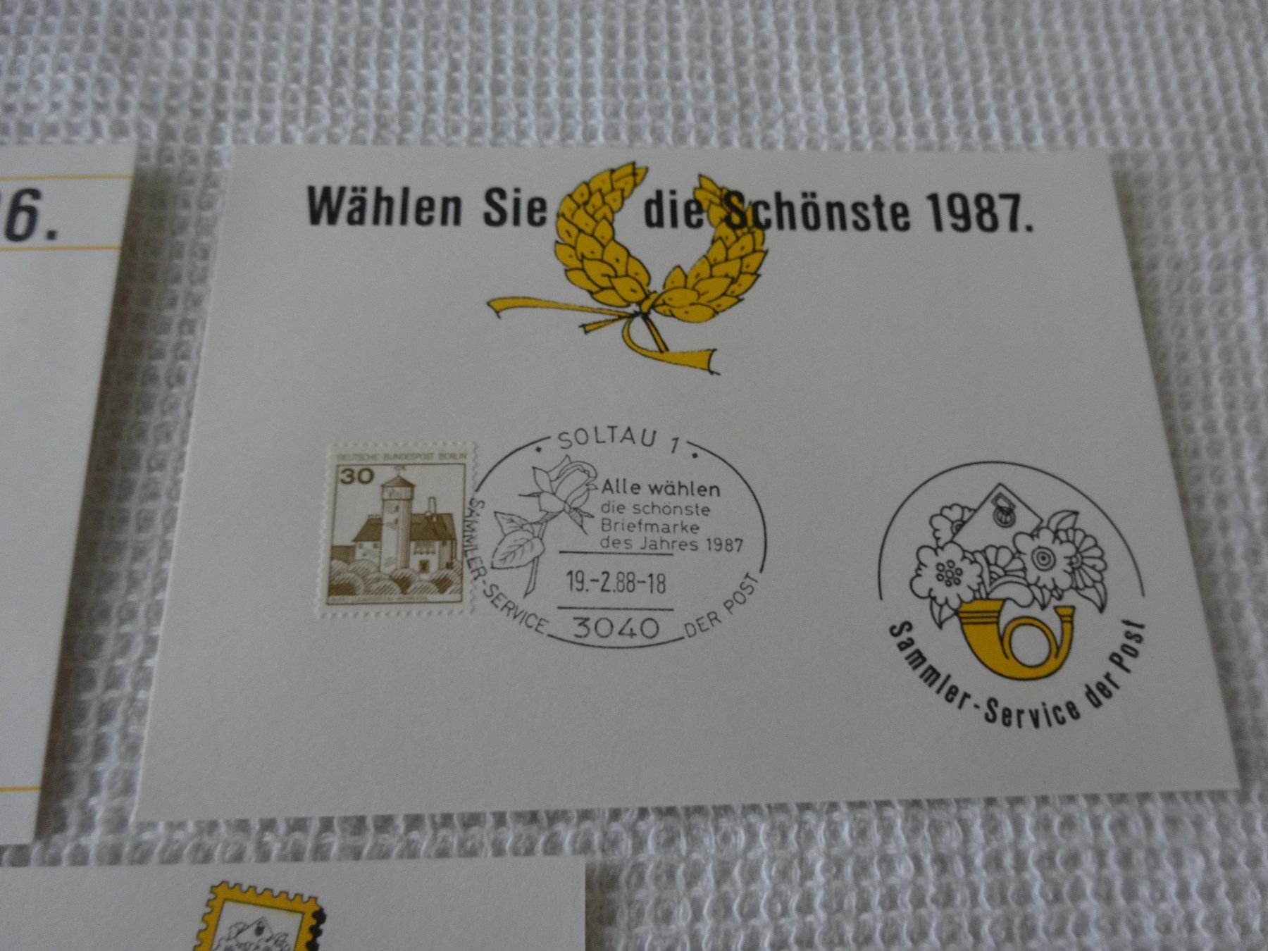 Alle Briefmarken: Die schönsten Briefmarken 1986 1987 1988 Postkarten – Gebraucht aus Neerach von jenny062 2