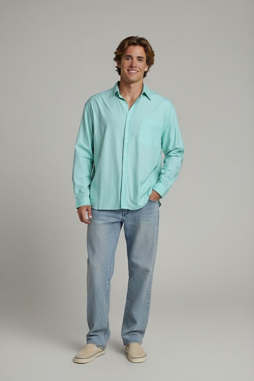 Camicie: CECIL Minzgrünes Button-Down-Hemd – Größe XL – Usato da Zug venduto da vinokilo