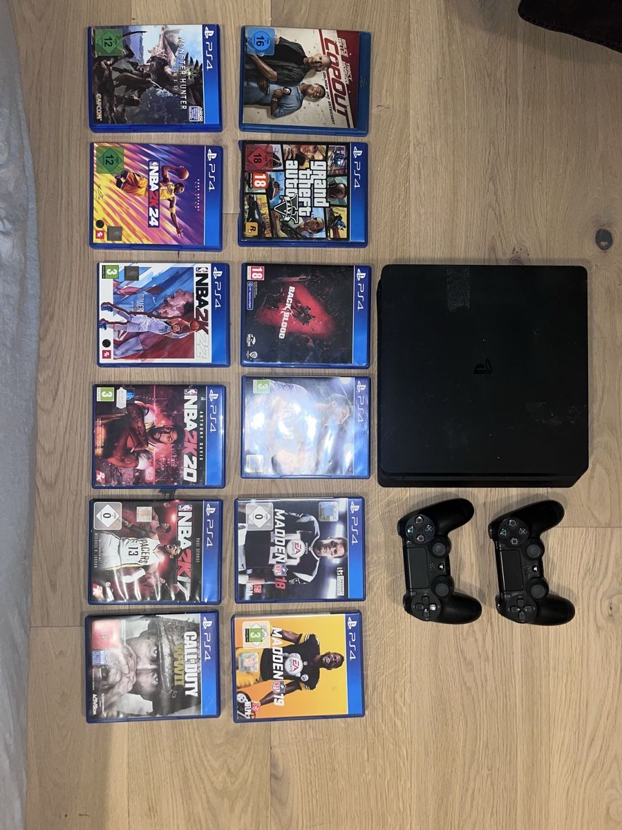 Sony Konsolen: PS4 slim 500gb+ 2xController + 12 Games – Gebraucht aus Zwillikon von kendrickl 1