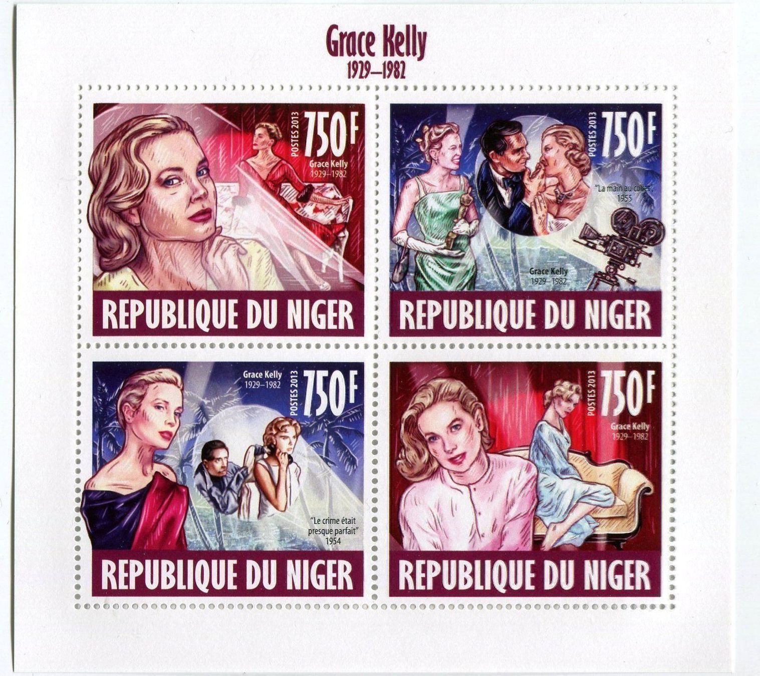 Tutti i francobolli: Block "Grace Kelly". Niger. – Nuovo e nell'imballaggio originale da Basel venduto da Butsch5