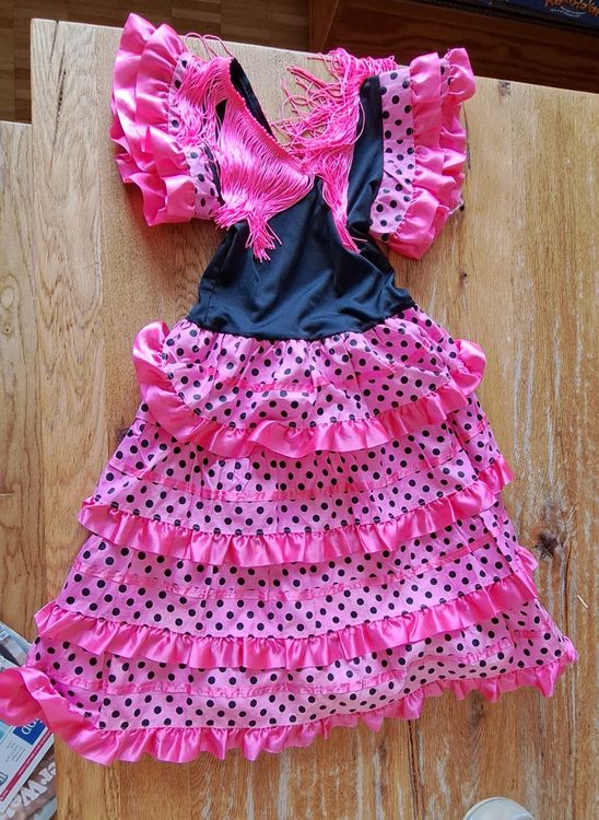 Damen Flamenco-Kleid Schwarz-Rot Farbverlauf – Langer Tanzrock Mit Schlitz Für Bauchtanz & Auftritte