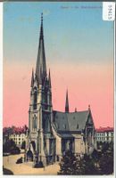 Basel - St. Mathäuskirche - Litho