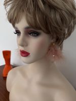Sublimes boucles d’oreilles en vraies plumes neuves