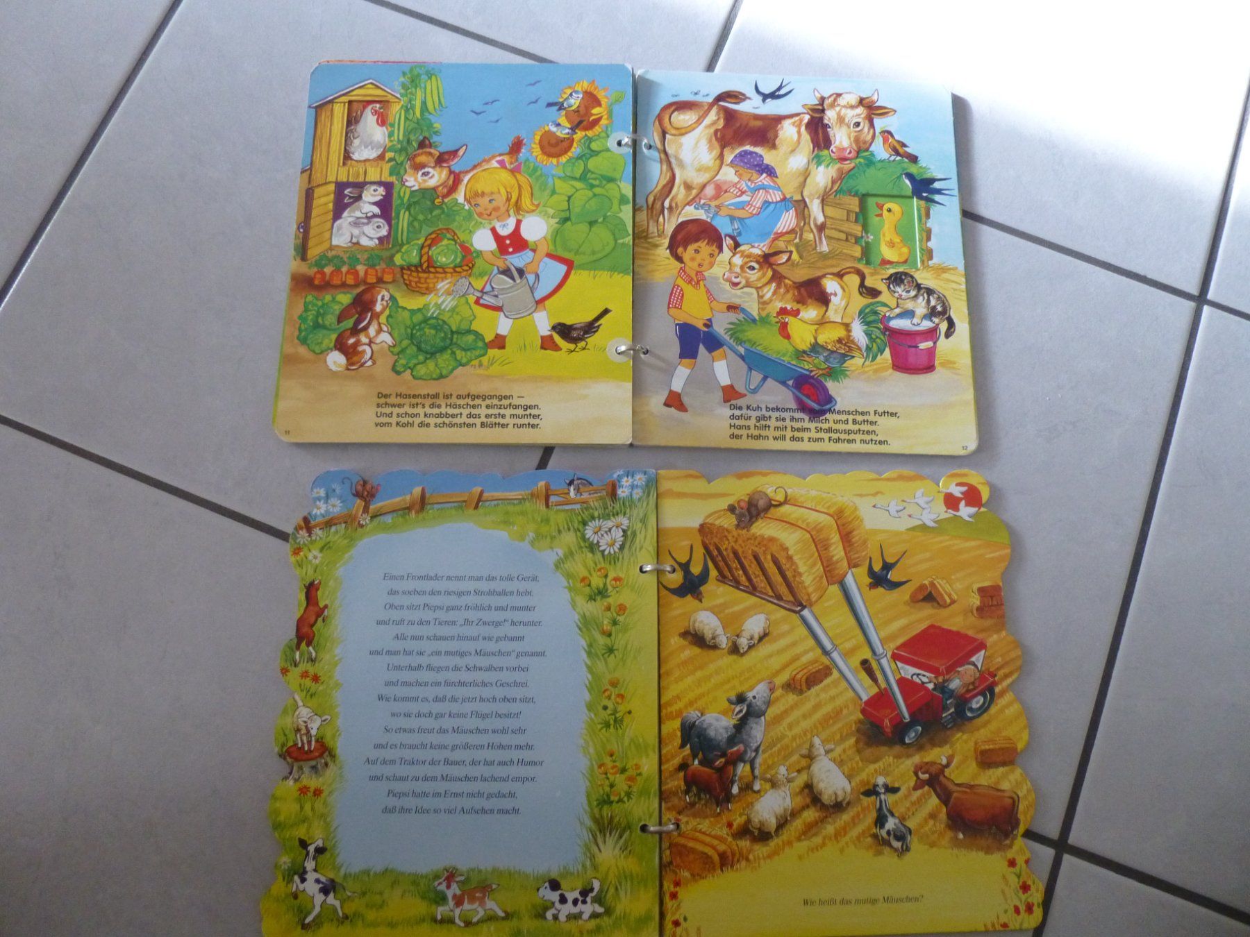 Libri: 2 Kinderbücher Bauernhof, aus festem Karton m. Ringen – Usato da Triengen venduto da misterpicknicker 3
