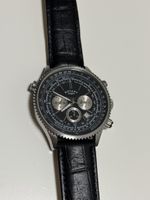 Rotary Herren Chronograph Datum blaues Zifferblatt braunes