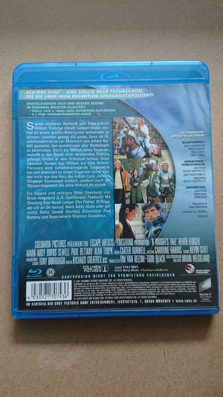 Tutti i DVDs: Ritter aus Leidenschaft (Blu-ray) - – Usato da Chur venduto da FreakofRarity 1